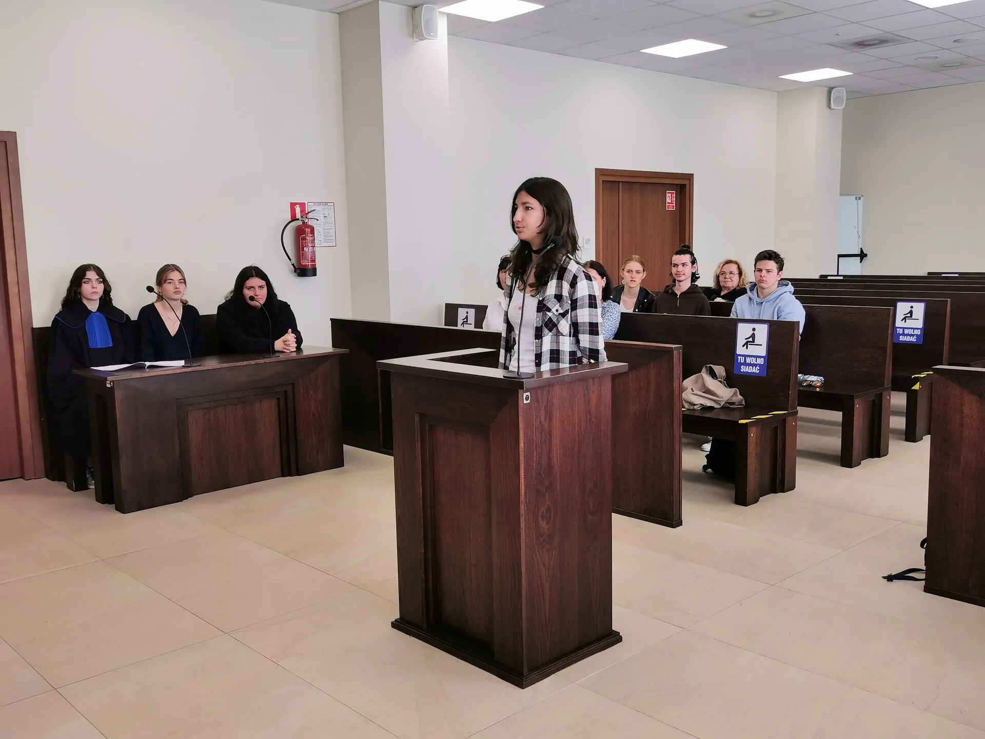 Wyjście na symulowaną rozprawę w Sądzie Rejonowym
