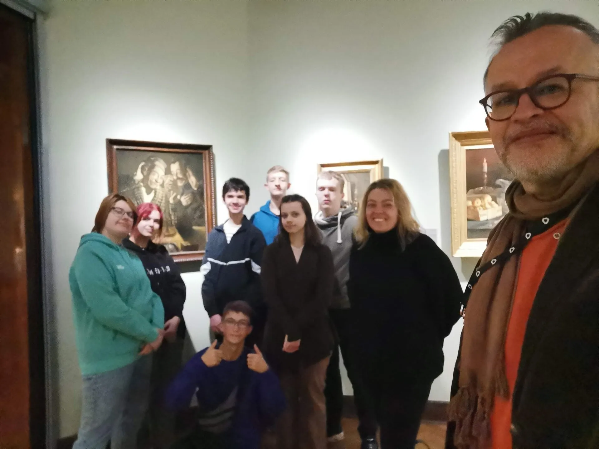 Wychowankowie internatu w Muzeum Narodowym