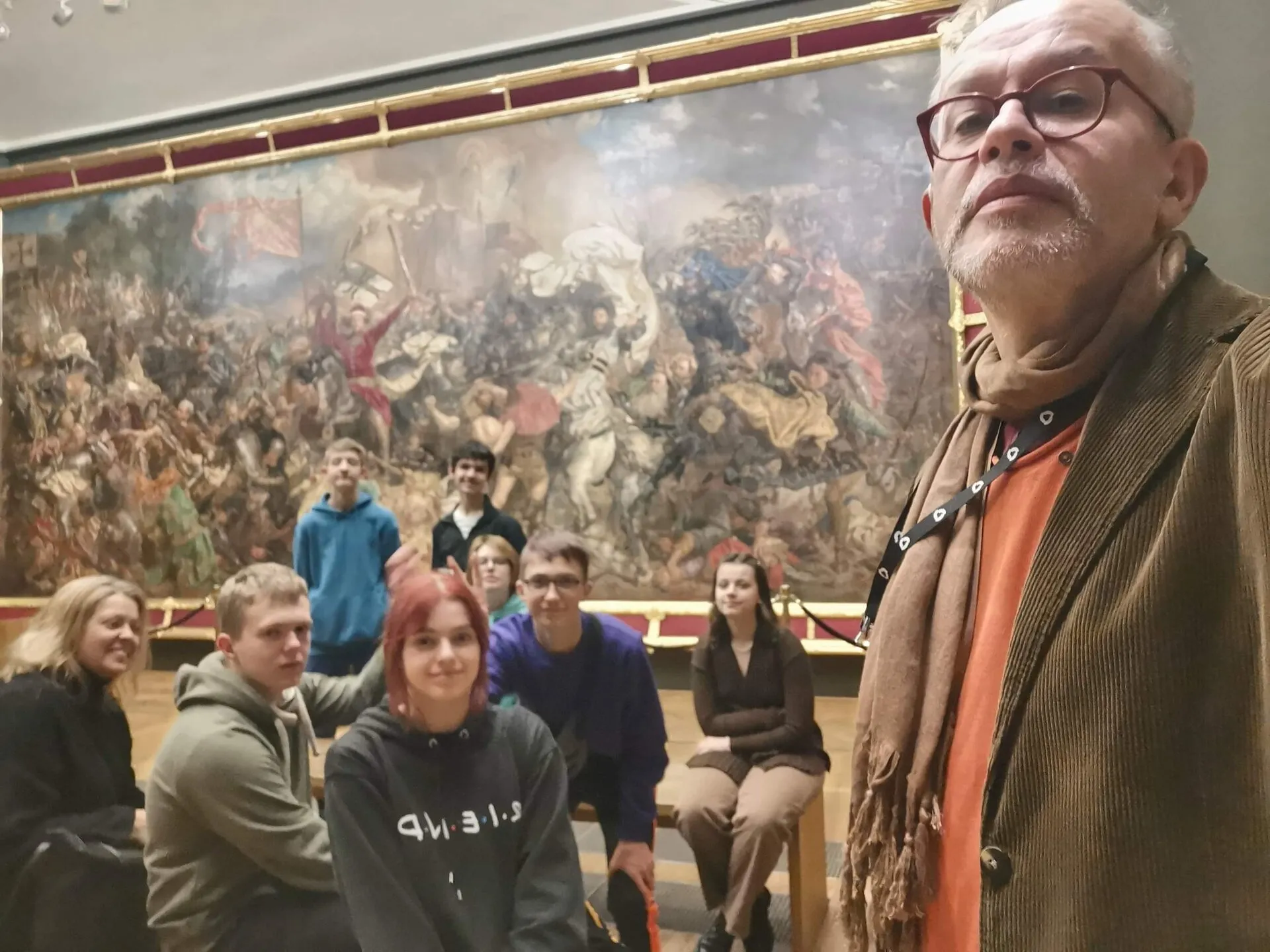 Wychowankowie internatu w Muzeum Narodowym