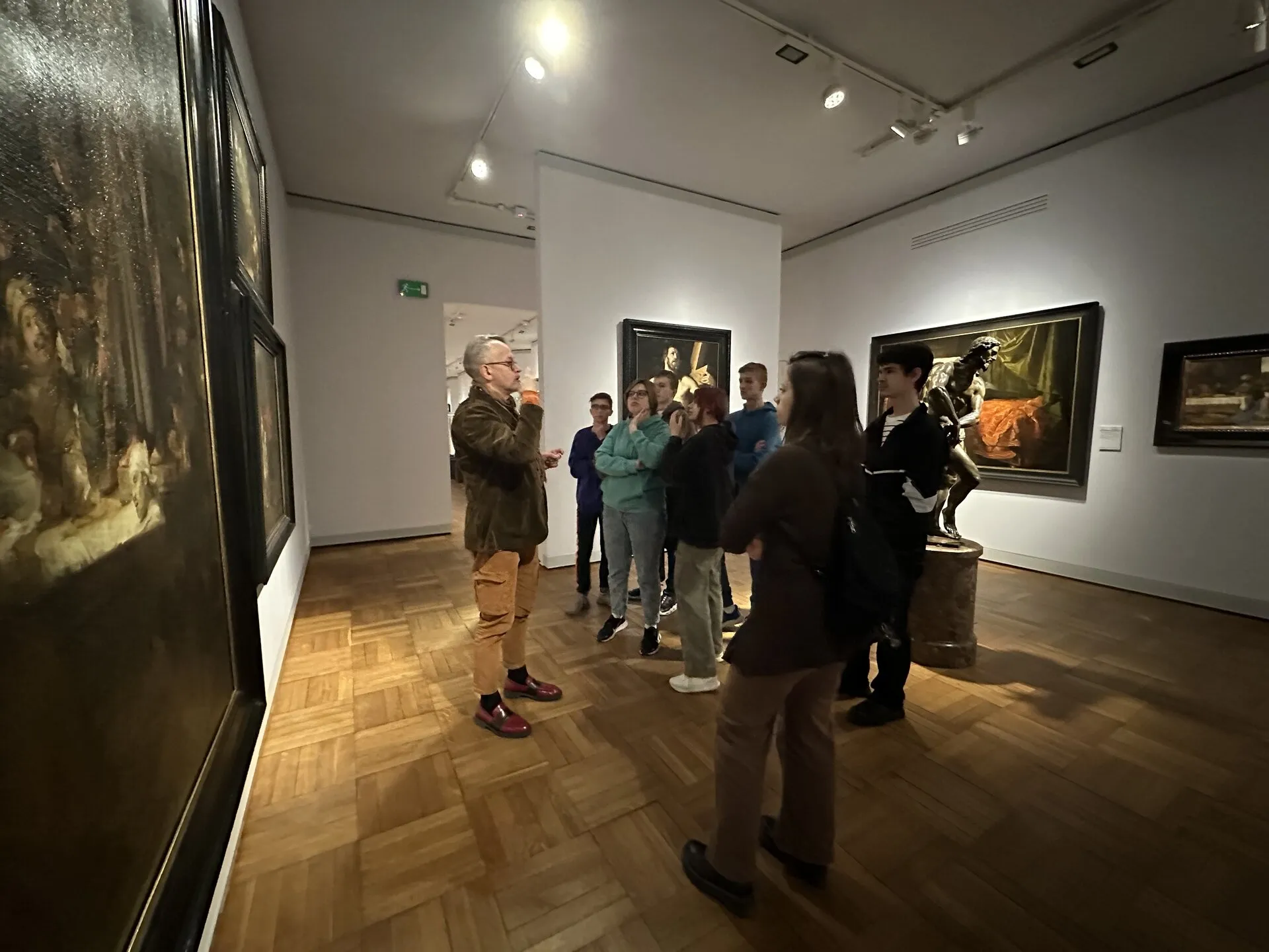 Wychowankowie internatu w Muzeum Narodowym