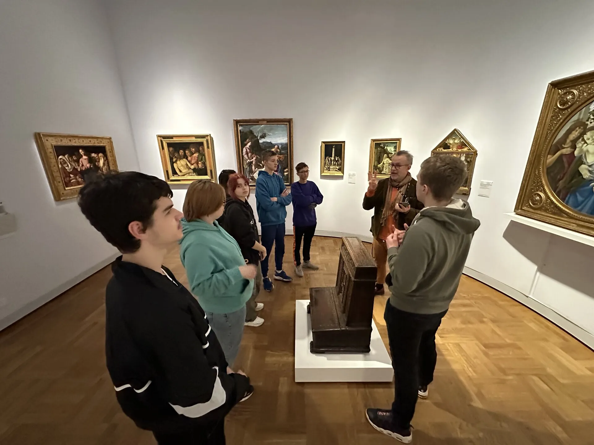 Wychowankowie internatu w Muzeum Narodowym