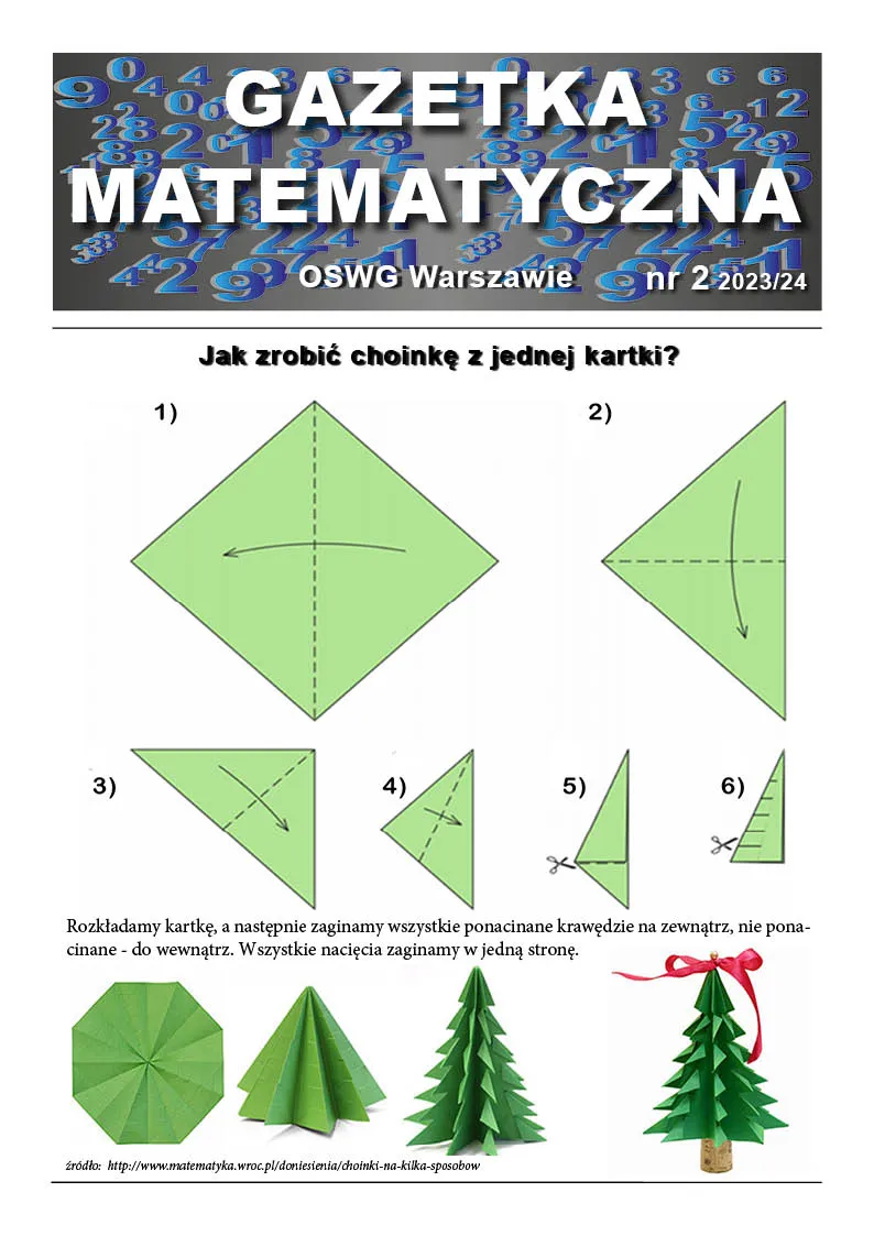 Okładka gazetki matematycznej